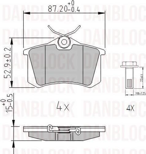 DANBLOCK DB 510106 - Brake Pad Set, disc brake car-mod.net