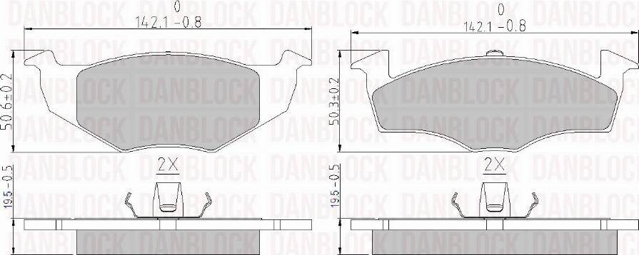 DANBLOCK DB 510308 - Brake Pad Set, disc brake car-mod.net