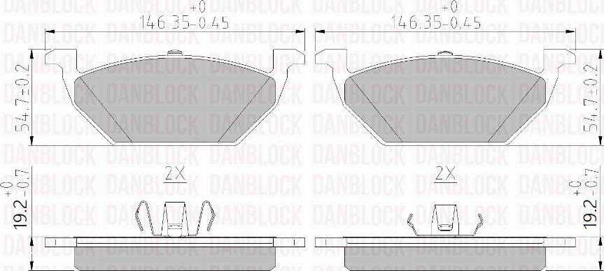 DANBLOCK DB 510382 - Brake Pad Set, disc brake car-mod.net
