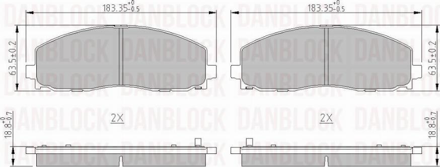 DANBLOCK DB 511051 - Brake Pad Set, disc brake car-mod.net
