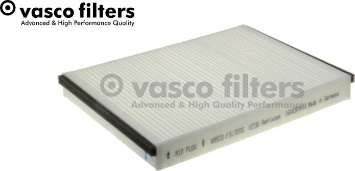 DAVID VASCO O736 - Filter, interior air car-mod.net