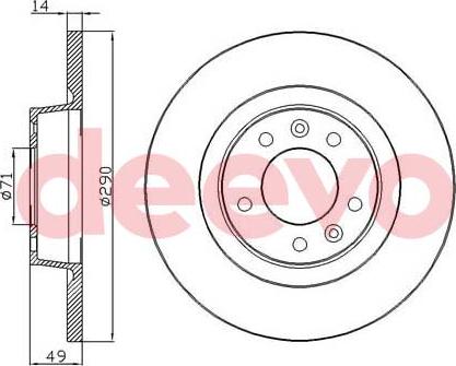 DEEVO BD19320 - Brake Disc car-mod.net