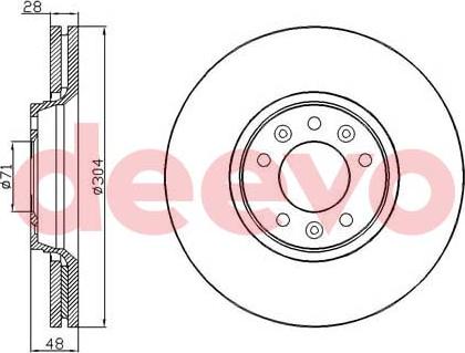 DEEVO BD19280 - Brake Disc car-mod.net