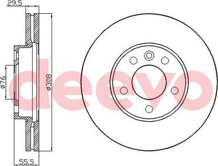 DEEVO BD16540 - Brake Disc car-mod.net
