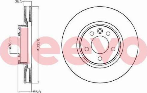 DEEVO BD16580 - Brake Disc car-mod.net