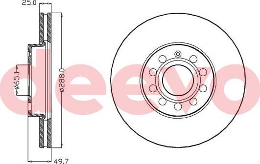 DEEVO BD16620 - Brake Disc car-mod.net