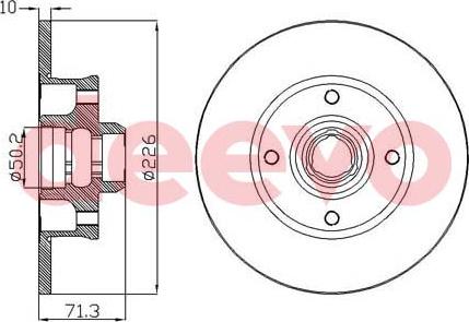 DEEVO BD10980 - Brake Disc car-mod.net