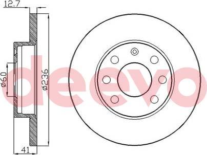 DEEVO BD10160 - Brake Disc car-mod.net