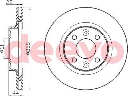 DEEVO BD10130 - Brake Disc car-mod.net