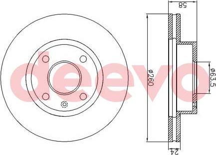 DEEVO BD10860 - Brake Disc car-mod.net
