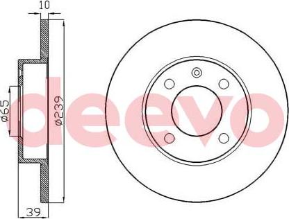 DEEVO BD10240 - Brake Disc car-mod.net