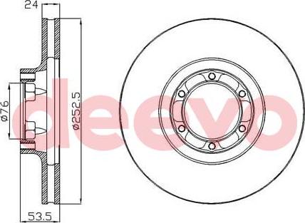 DEEVO BD11240 - Brake Disc car-mod.net