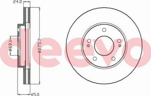 DEEVO BD12020 - Brake Disc car-mod.net
