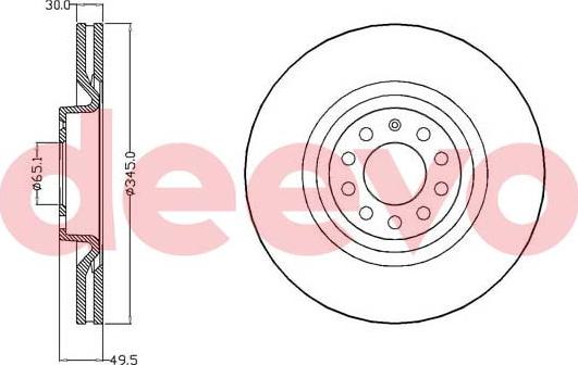 DEEVO BD17360 - Brake Disc car-mod.net