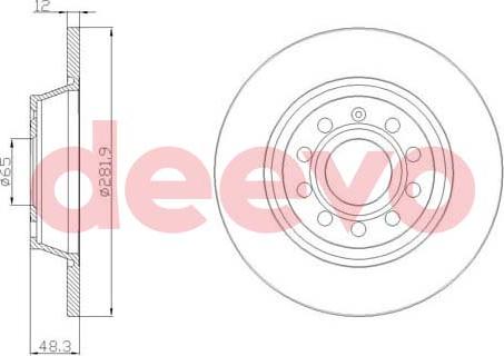 DEEVO BD17740 - Brake Disc car-mod.net