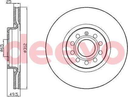 DEEVO BD17720 - Brake Disc car-mod.net