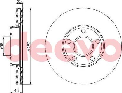 DEEVO BD33600 - Brake Disc car-mod.net