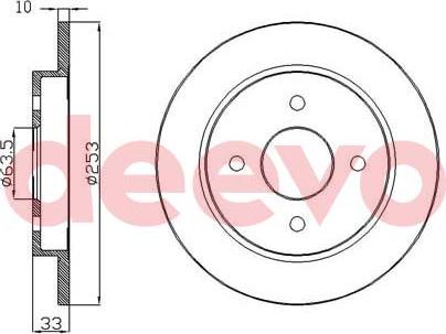 DEEVO BD25560 - Brake Disc car-mod.net
