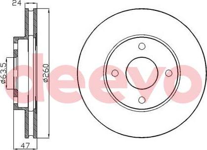 DEEVO BD26940 - Brake Disc car-mod.net