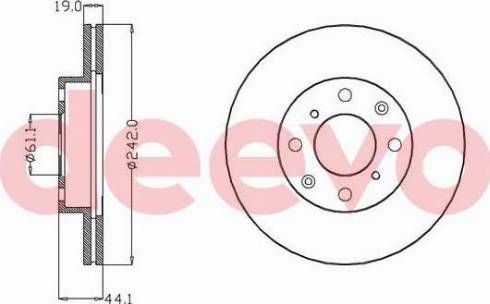DEEVO BD23240 - Brake Disc car-mod.net