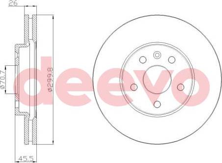 DEEVO BD22840 - Brake Disc car-mod.net