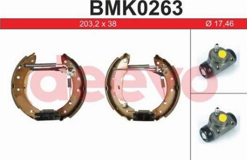 DEEVO BMK0263 - Drum Brake Shoe Set car-mod.net