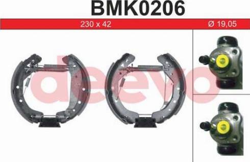 DEEVO BMK0206 - Drum Brake Shoe Set car-mod.net