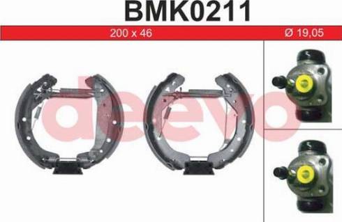 DEEVO BMK0211 - Drum Brake Shoe Set car-mod.net