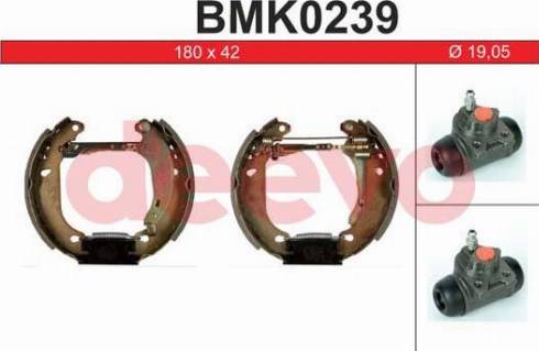 DEEVO BMK0239 - Drum Brake Shoe Set car-mod.net