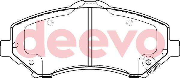 DEEVO BP58980 - Brake Pad Set, disc brake car-mod.net