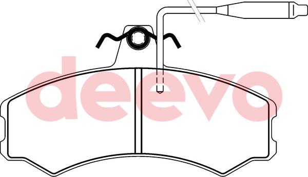 DEEVO BP61280 - Brake Pad Set, disc brake car-mod.net