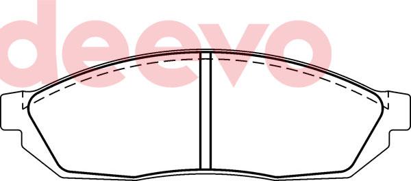 DEEVO BP68160 - Brake Pad Set, disc brake car-mod.net