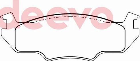 DEEVO BP68380 - Brake Pad Set, disc brake car-mod.net