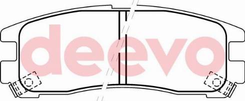DEEVO BP63280 - Brake Pad Set, disc brake car-mod.net