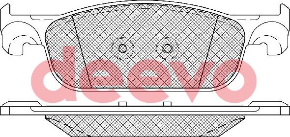DEEVO BP86140 - Brake Pad Set, disc brake car-mod.net