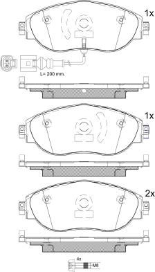 DEEVO BP88280 - Brake Pad Set, disc brake car-mod.net
