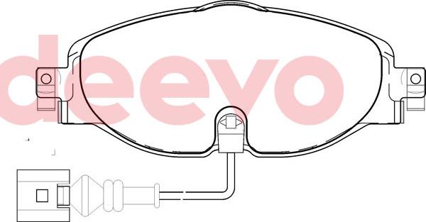 DEEVO BP83300 - Brake Pad Set, disc brake car-mod.net