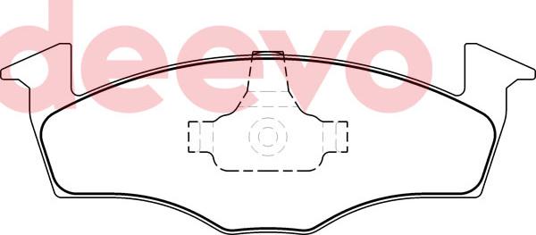 DEEVO BP74400 - Brake Pad Set, disc brake car-mod.net