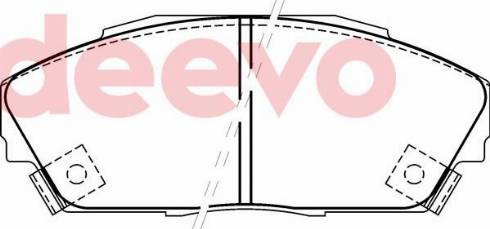 DEEVO BP73160 - Brake Pad Set, disc brake car-mod.net