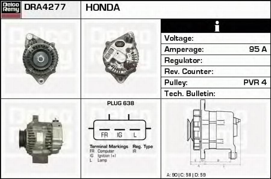 Delco Remy DRA4277 - Alternator car-mod.net
