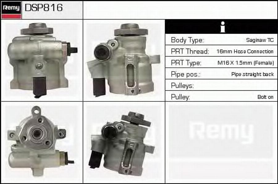 Delco Remy DSP816 - Hydraulic Pump, steering system car-mod.net