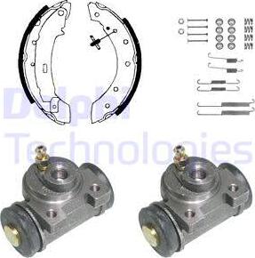 Delphi KP951 - Drum Brake Shoe Set car-mod.net