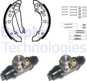 Delphi 1055 - Drum Brake Shoe Set car-mod.net