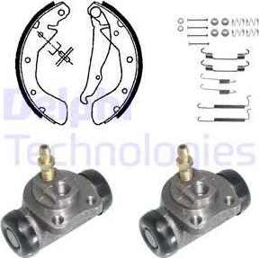 Delphi KP855 - Drum Brake Shoe Set car-mod.net