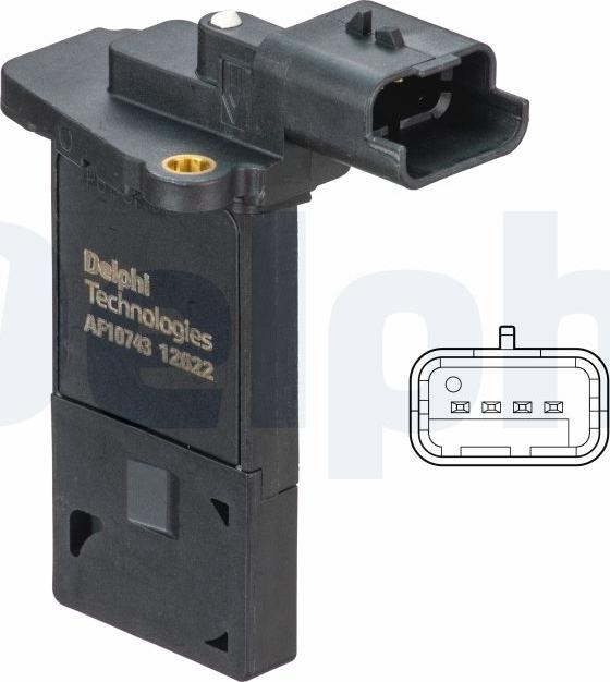 Delphi AF10743-12B1 - Air Mass Sensor car-mod.net