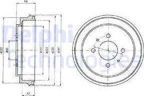 Delphi BF485 - Brake Drum car-mod.net