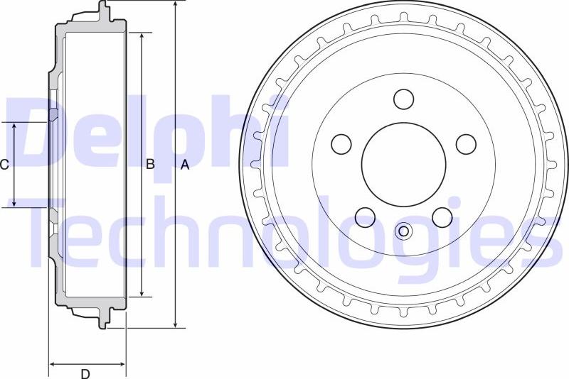 Delphi BF563 - Brake Drum car-mod.net