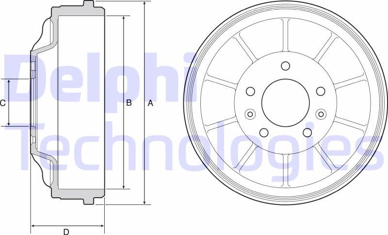 Delphi BF562 - Brake Drum car-mod.net