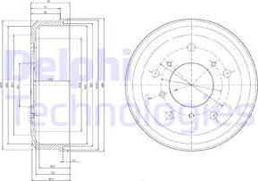 Delphi BF166 - Brake Drum car-mod.net