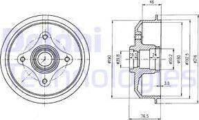 Delphi BF109 - Brake Drum car-mod.net
